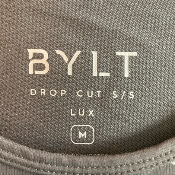 BYLT Sz M  Drop Cut S/S Polka Dot Super Soft Short Sleeve T-shirt Tee - Picture 2 of 9